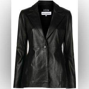 Veda x Reformation Bowery Leather Jacket